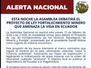 FRENTE NACIONAL ANTIMINERO ALERTA A LA CIUDADANÍA