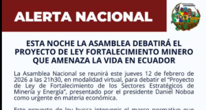 FRENTE NACIONAL ANTIMINERO ALERTA A LA CIUDADANÍA