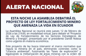 FRENTE NACIONAL ANTIMINERO ALERTA A LA CIUDADANÍA