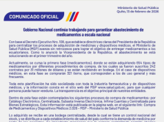 MINISTERIO DE SALUD DICE QUE AVANZA LA COMPRA DE MEDICAMENTOS